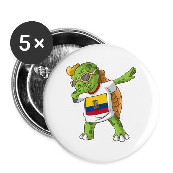 Ecuador Dabbing turtle - Buttons small 1''/25 mm (5-pack) - white - Front