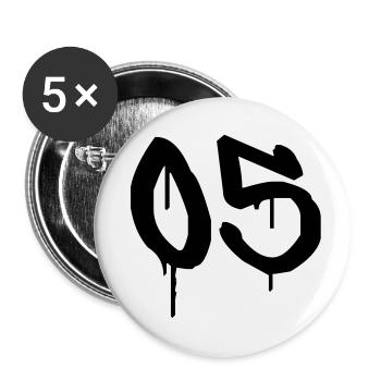 Day: 05 - Buttons small 1''/25 mm (5-pack) - white - Front