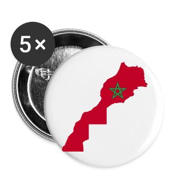 Morocco - Buttons small 1''/25 mm (5-pack) - white - Front