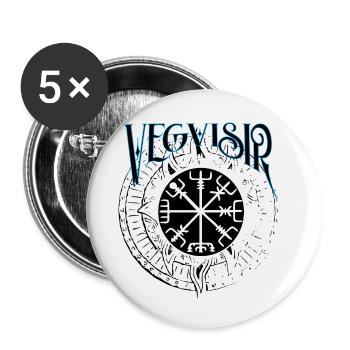Vikings Ragnar Rabe Gross - Lot de 5 petits badges (25 mm) - blanc - Devant
