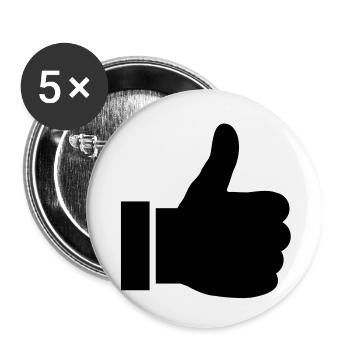 hand like - Buttons klein 25 mm (5er Pack) - Weiß - Vorne