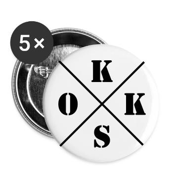 Logo de - Lot de 5 petits badges (25 mm) - blanc - Devant