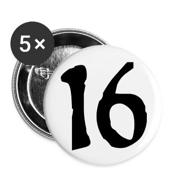 16_vec_1en - Buttons small 1''/25 mm (5-pack) - white - Front