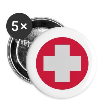 Medical__V062 - Buttons small 1''/25 mm (5-pack) - white - Front