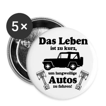 Offroad ,Geländewagen , 4x4 Offroad - Leben(25) - Buttons klein 25 mm (5er Pack) - Weiß - Vorne