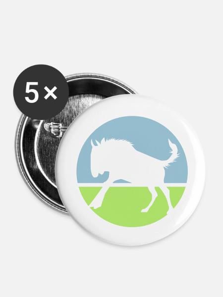 Gnu - Buttons klein 25 mm (5er Pack) - Weiß