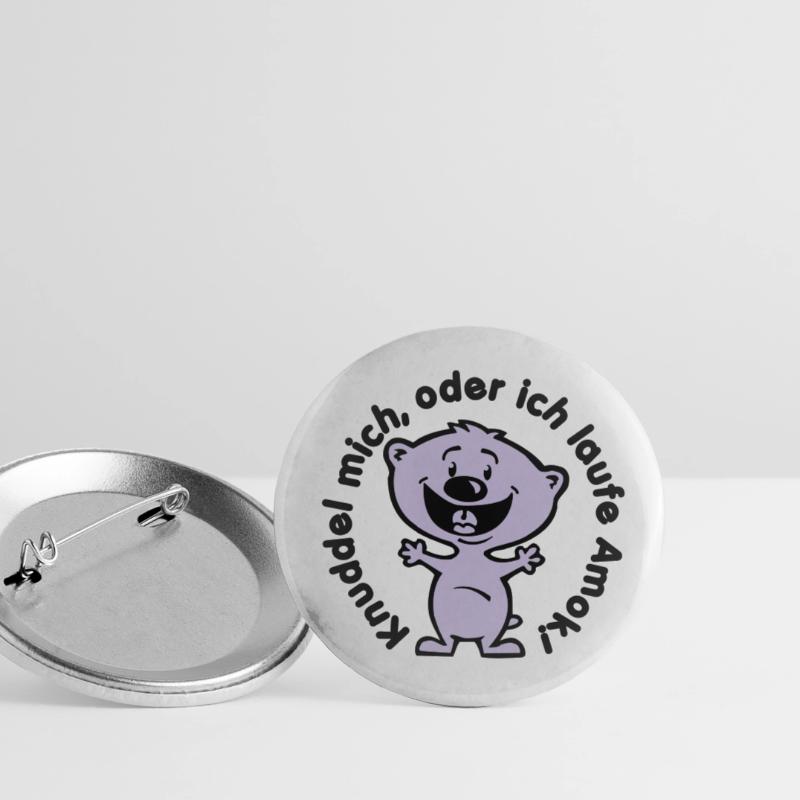 knuddel mich, oder ich laufe amok Buttons klein 25 mm (5er Pack)