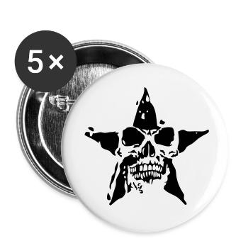 death star death head etoile8 - Buttons small 1''/25 mm (5-pack) - white - Front
