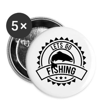 lets_go_fishing___f1 - Buttons klein 25 mm (5er Pack) - Weiß - Vorne