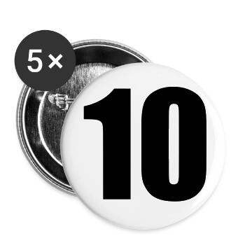 10 - Buttons klein 25 mm (5er Pack) - Weiß - Vorne