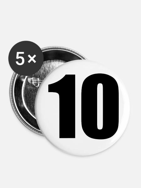 10 - Buttons klein 25 mm (5er Pack) - Weiß