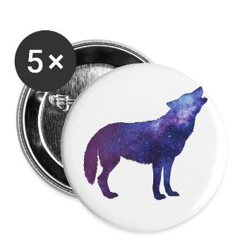 Hurlement de Starwolf - Lot de 5 petits badges (25 mm) - blanc - Devant