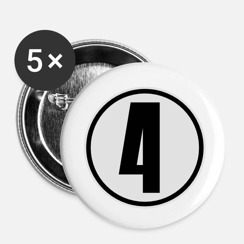 4 - Buttons small 1''/25 mm (5-pack) - white