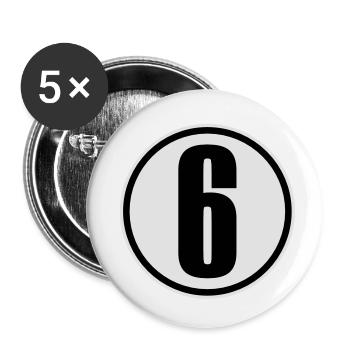 6 - Buttons small 1''/25 mm (5-pack) - white - Front