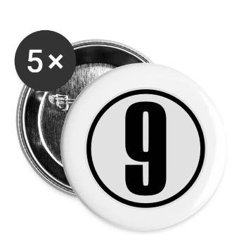 9 - Buttons small 1''/25 mm (5-pack) - white - Front