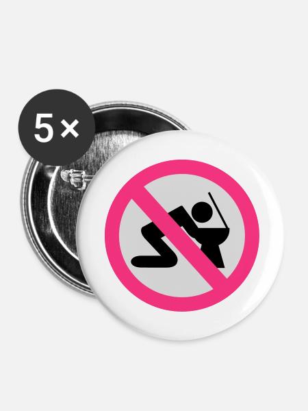 Alkohol - Buttons klein 25 mm (5er Pack) - Weiß