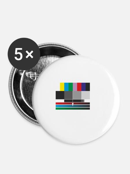 Testbild - Buttons klein 25 mm (5er Pack) - Weiß