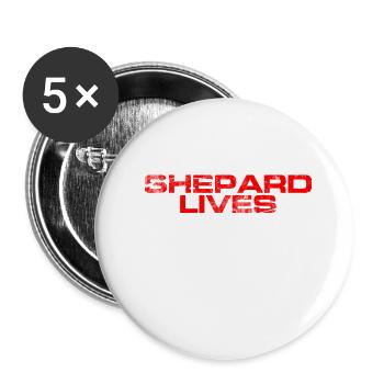 Shepard lives - Buttons small 1''/25 mm (5-pack) - white - Front