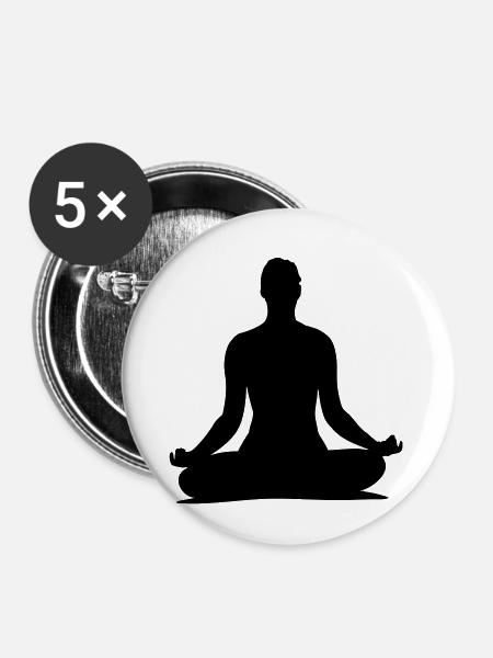 yoga___f1 - Buttons klein 25 mm (5er Pack) - Weiß
