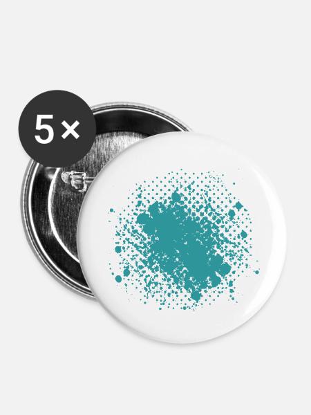 Vector background de - Buttons klein 25 mm (5er Pack) - Weiß
