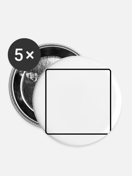 rahmen__f1 - Buttons klein 25 mm (5er Pack) - Weiß