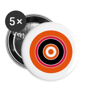 Circles - Buttons small 1''/25 mm (5-pack) - white - Front