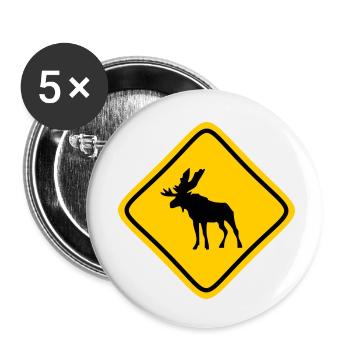 Caribou - Buttons klein 25 mm (5er Pack) - Weiß - Vorne
