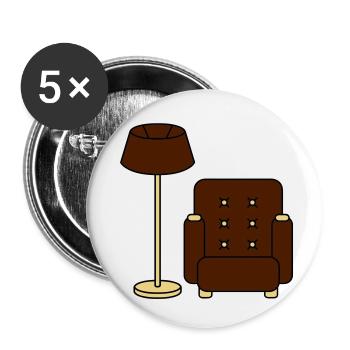 floor_lamp_and_armchair - Buttons klein 25 mm (5er Pack) - Weiß - Vorne