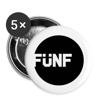 fuenf___f1 - Buttons small 1''/25 mm (5-pack) - white - Front