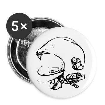 Casque F1 Sapeur Pompier - Lot de 5 petits badges (25 mm) - blanc - Devant