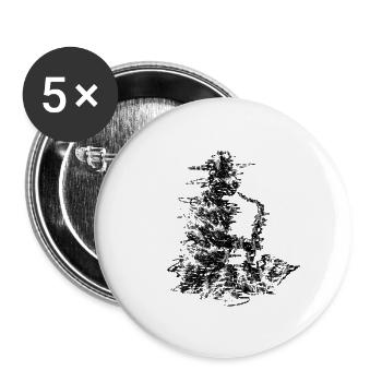 Jazz - Buttons klein 25 mm (5er Pack) - Weiß - Vorne