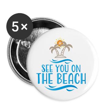 Strand - Buttons klein 25 mm (5er Pack) - Weiß - Vorne