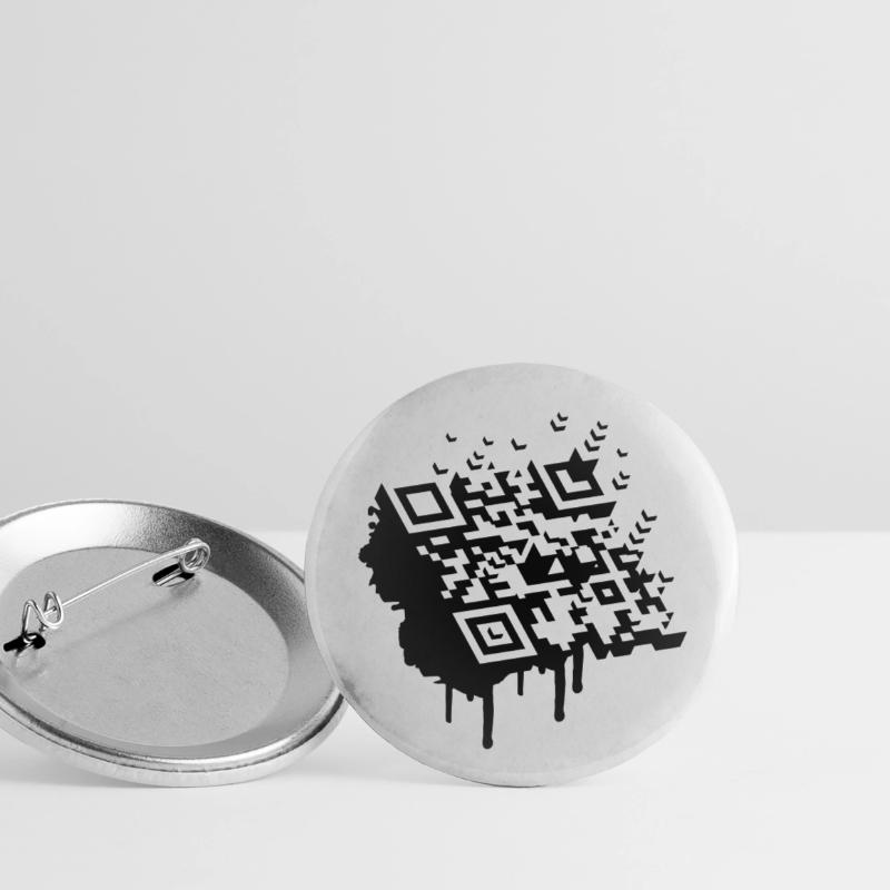 A 3D bar code as a graffiti Buttons small 1''/25 mm (5-pack)