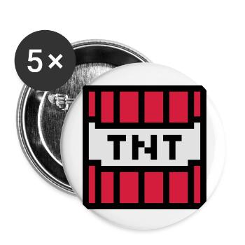 computer pixel retro game zocken nerd angezuendet - Buttons klein 25 mm (5er Pack) - Weiß - Vorne