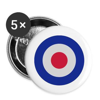 MOD Roundel Bullseye Target - Buttons small 1''/25 mm (5-pack) - white - Front
