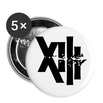 13te - Buttons klein 25 mm (5er Pack) - Weiß - Vorne