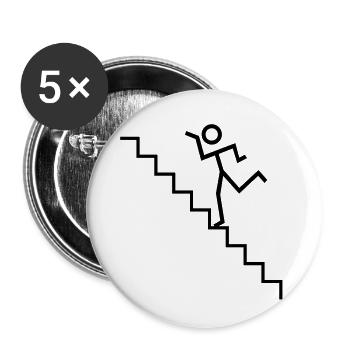 stair dance - Buttons klein 25 mm (5er Pack) - Weiß - Vorne