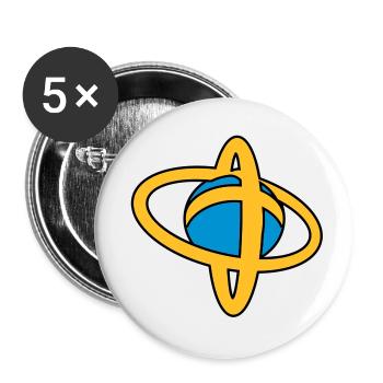 ballon_horse_ball - Lot de 5 petits badges (25 mm) - blanc - Devant