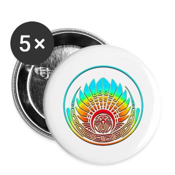 Crop Circle - Maya mask - symbol era - Buttons small 1''/25 mm (5-pack) - white - Front
