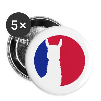 red blue logo round circle silhouette outline lama ka - Buttons small 1''/25 mm (5-pack) - white - Front