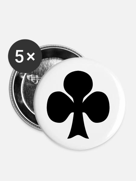 clover leaf - Buttons klein 25 mm (5er Pack) - Weiß
