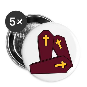 équipage nombreux équipe 3 amis cercueil enterrement gra gra - Lot de 5 petits badges (25 mm) - blanc - Devant