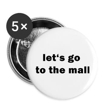 lets go to the mall - Buttons klein 25 mm (5er Pack) - Weiß - Vorne