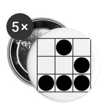 Hacker - Buttons klein 25 mm (5er Pack) - Weiß - Vorne