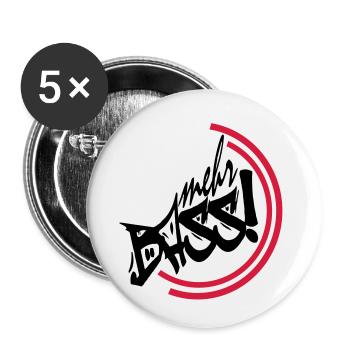 plus basse - Lot de 5 petits badges (25 mm) - blanc - Devant