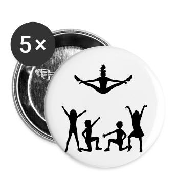 Un groupe de pom-pom girls - Lot de 5 petits badges (25 mm) - blanc - Devant