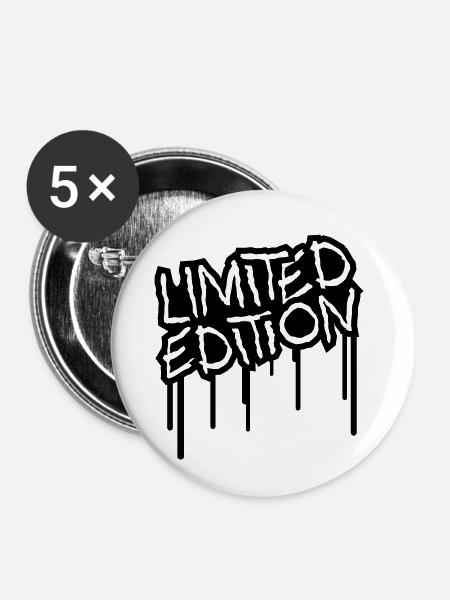 limited_edition_graffiti_stamp - Buttons klein 25 mm (5er Pack) - Weiß
