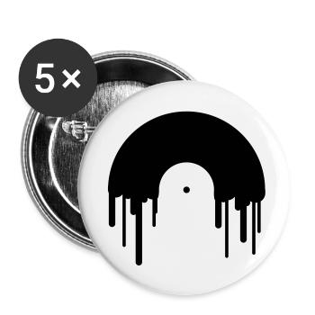 record_disc - Buttons small 1''/25 mm (5-pack) - white - Front