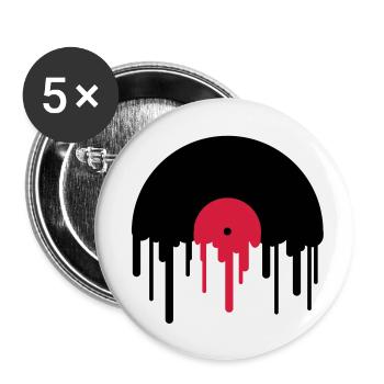 record_disc - Buttons small 1''/25 mm (5-pack) - white - Front