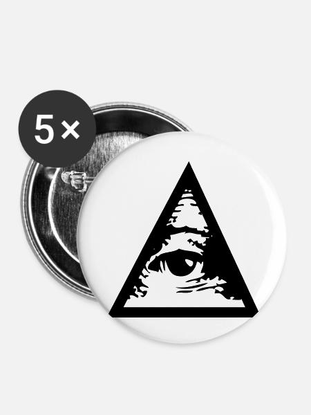 Triangle - Buttons klein 25 mm (5er Pack) - Weiß